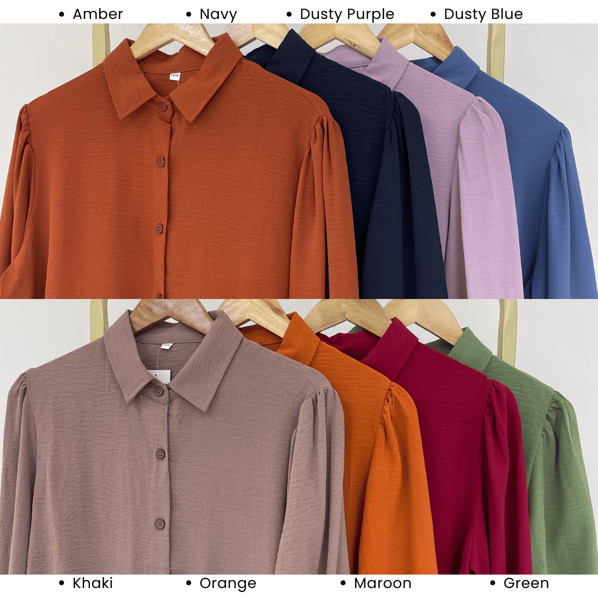 ZUCCA MALISA SOFT TEXTURED BUTTON BLOUSE-GC031(KS408-15B)