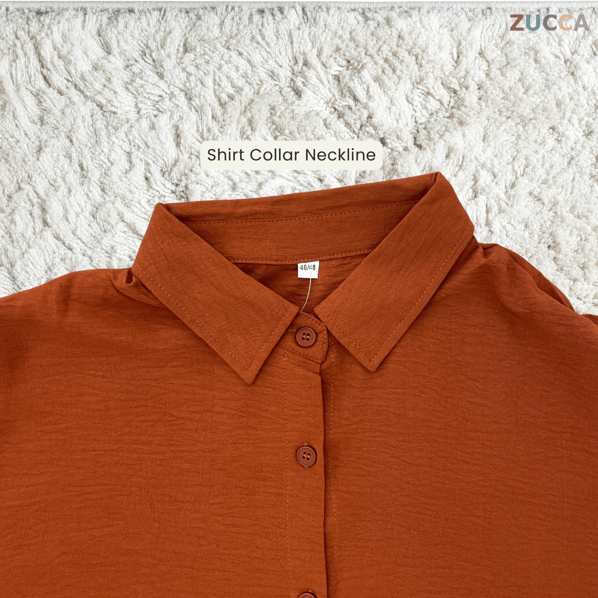 ZUCCA MALISA SOFT TEXTURED BUTTON BLOUSE-GC031(KS408-15B)