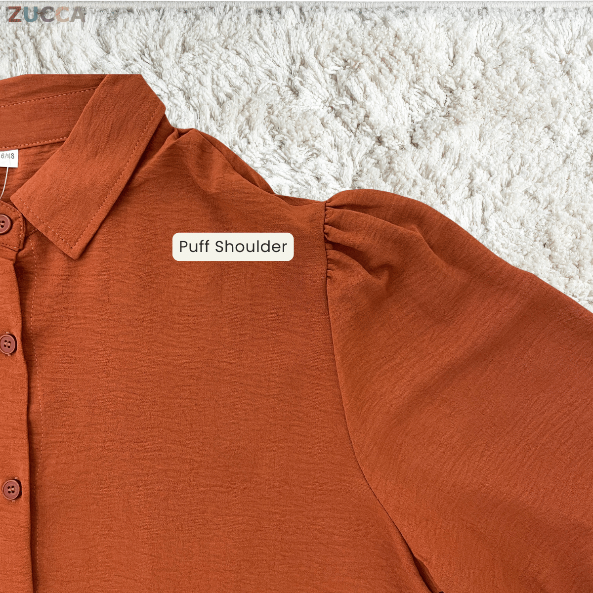 ZUCCA MALISA SOFT TEXTURED BUTTON BLOUSE-GC031(KS408-15B)
