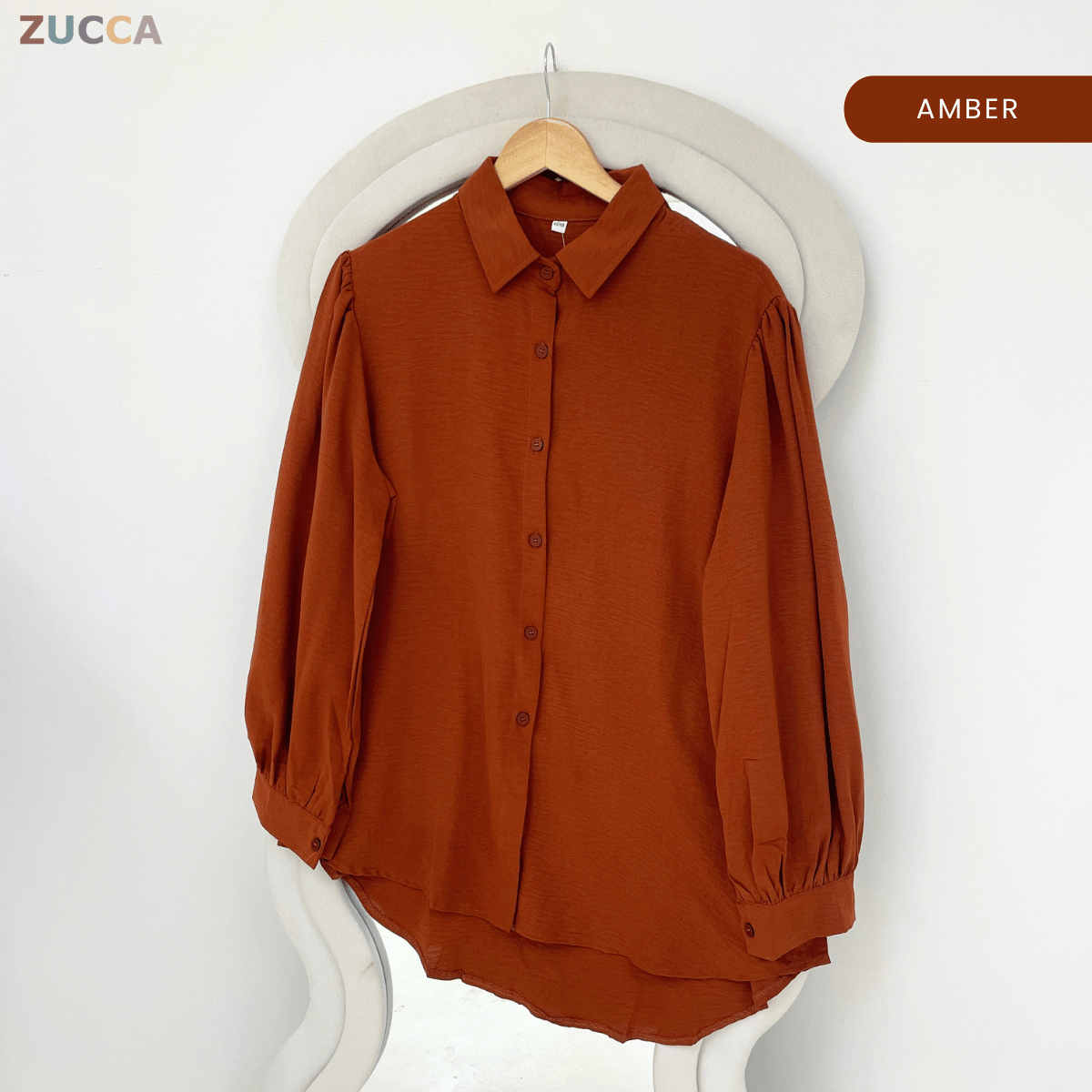 ZUCCA MALISA SOFT TEXTURED BUTTON BLOUSE-GC031(KS408-15B)