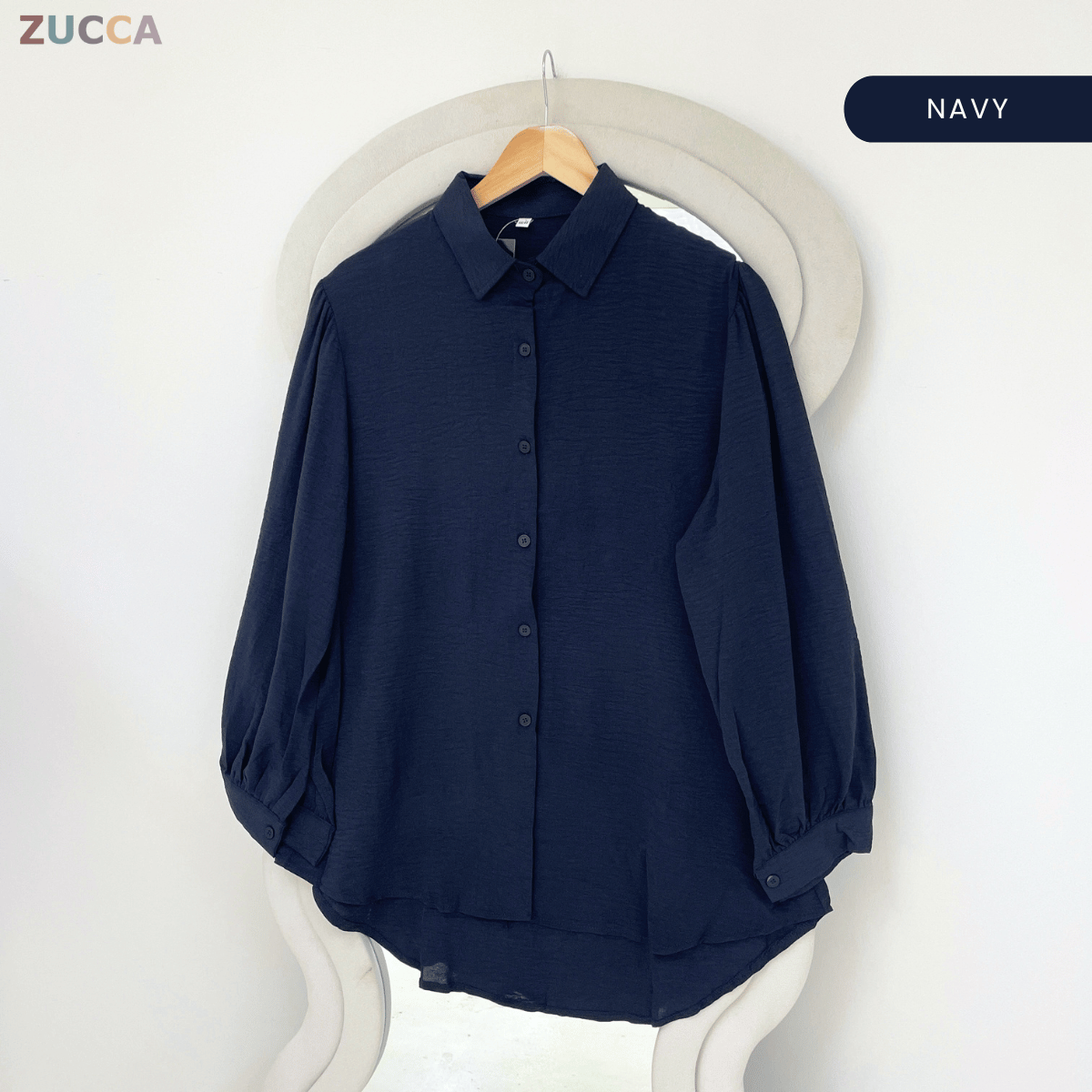 ZUCCA MALISA SOFT TEXTURED BUTTON BLOUSE-GC031(KS408-15B)