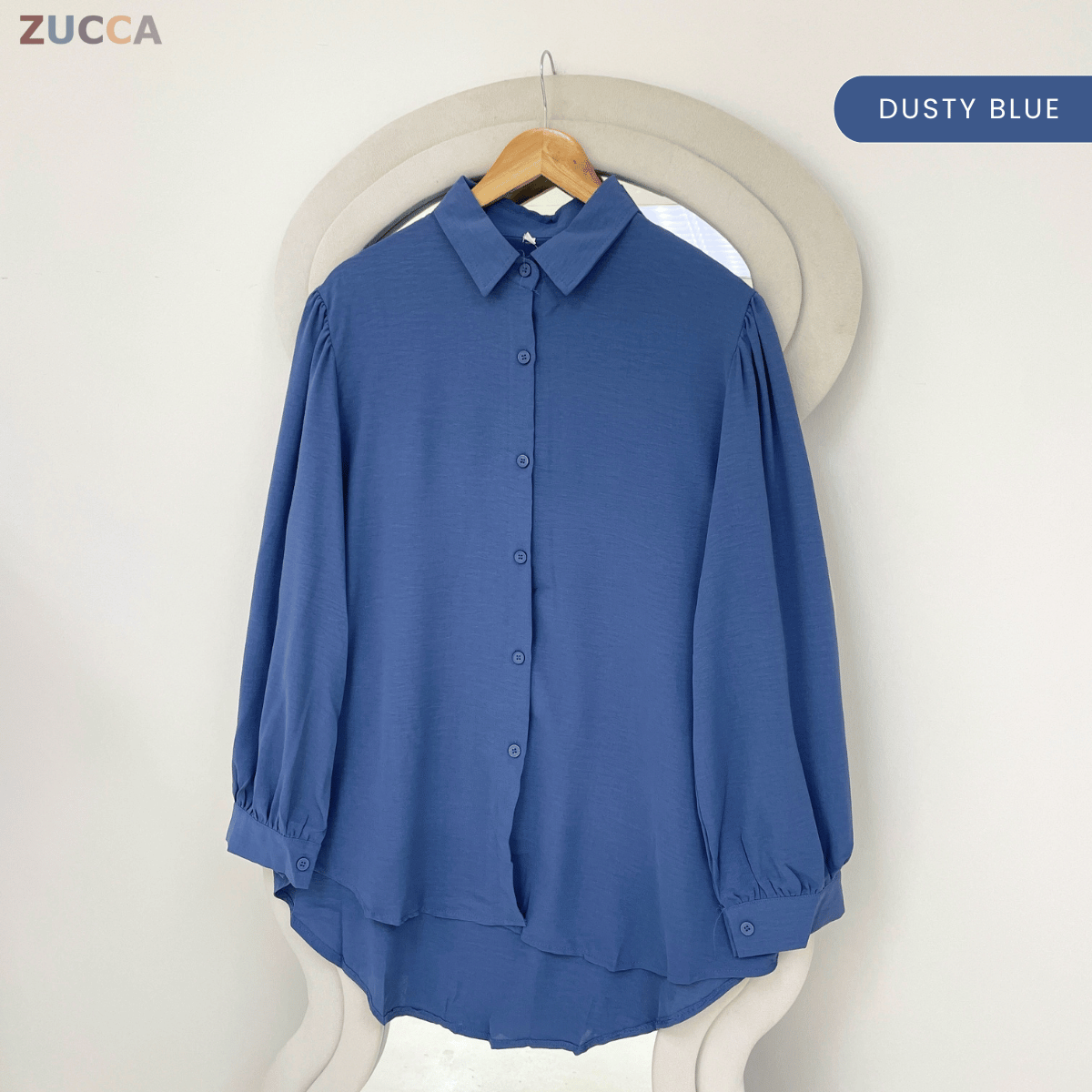 ZUCCA MALISA SOFT TEXTURED BUTTON BLOUSE-GC031(KS408-15B)
