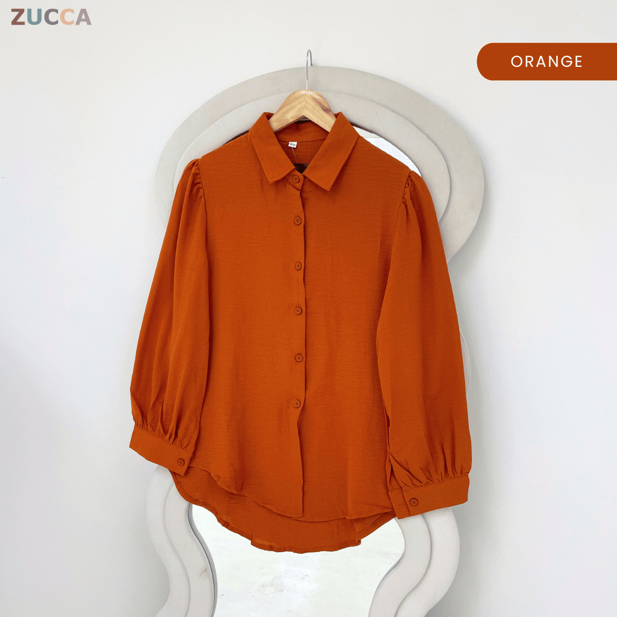 ZUCCA MALISA SOFT TEXTURED BUTTON BLOUSE-GC031(KS408-15B)