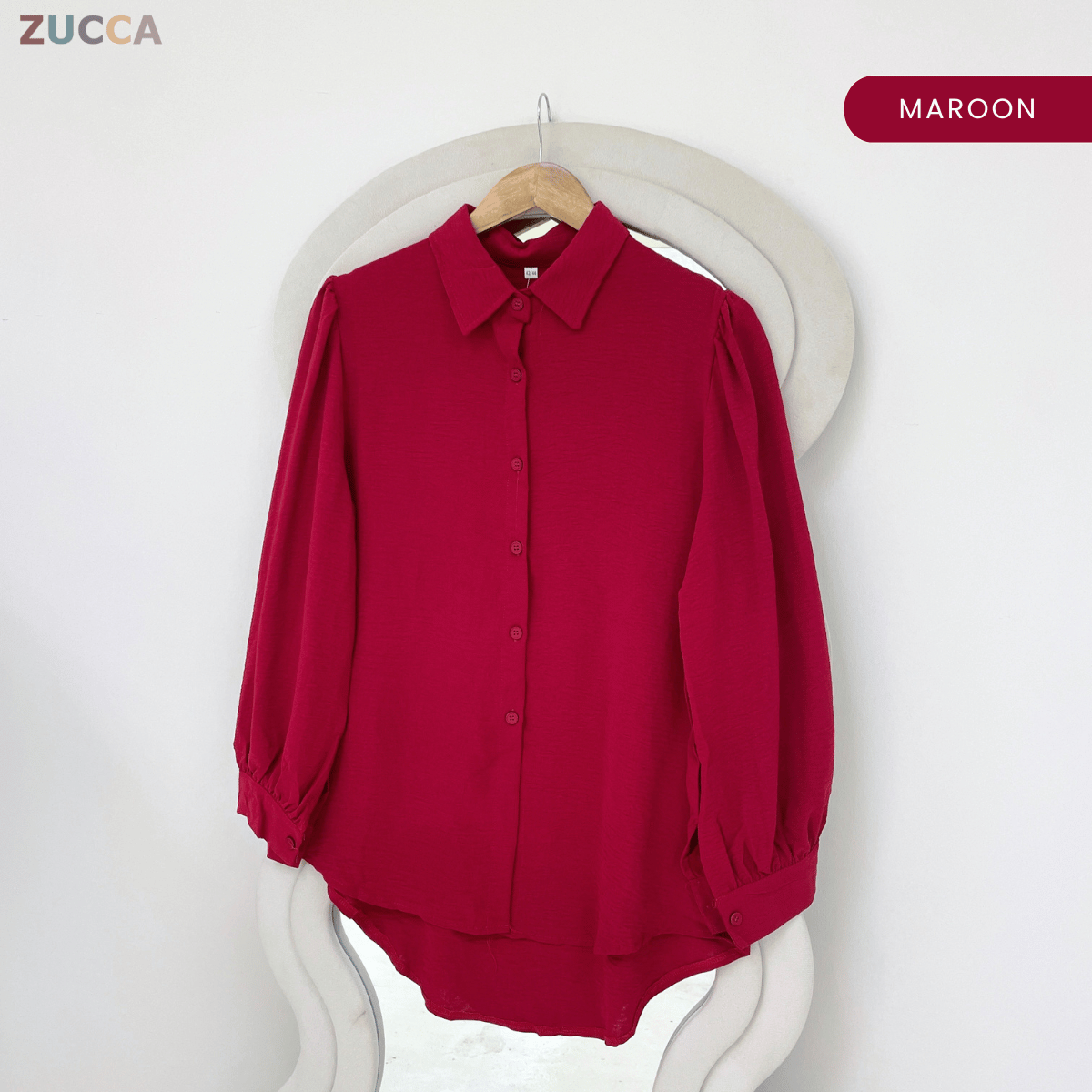ZUCCA MALISA SOFT TEXTURED BUTTON BLOUSE-GC031(KS408-15B)