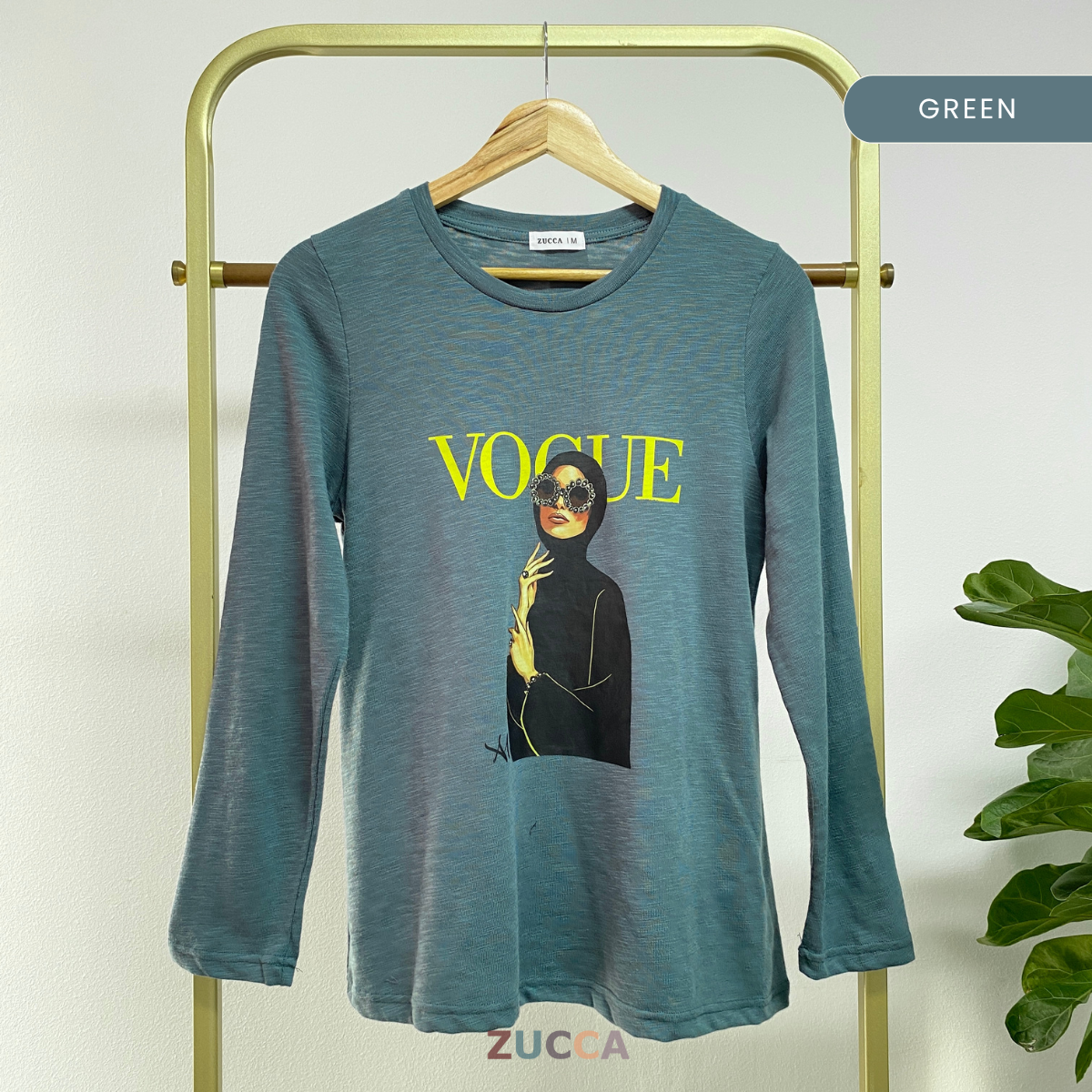 ZUCCA IQAH KEMEJA KASUAL BERCORAK REBEN – MA032 BAJU WANITA