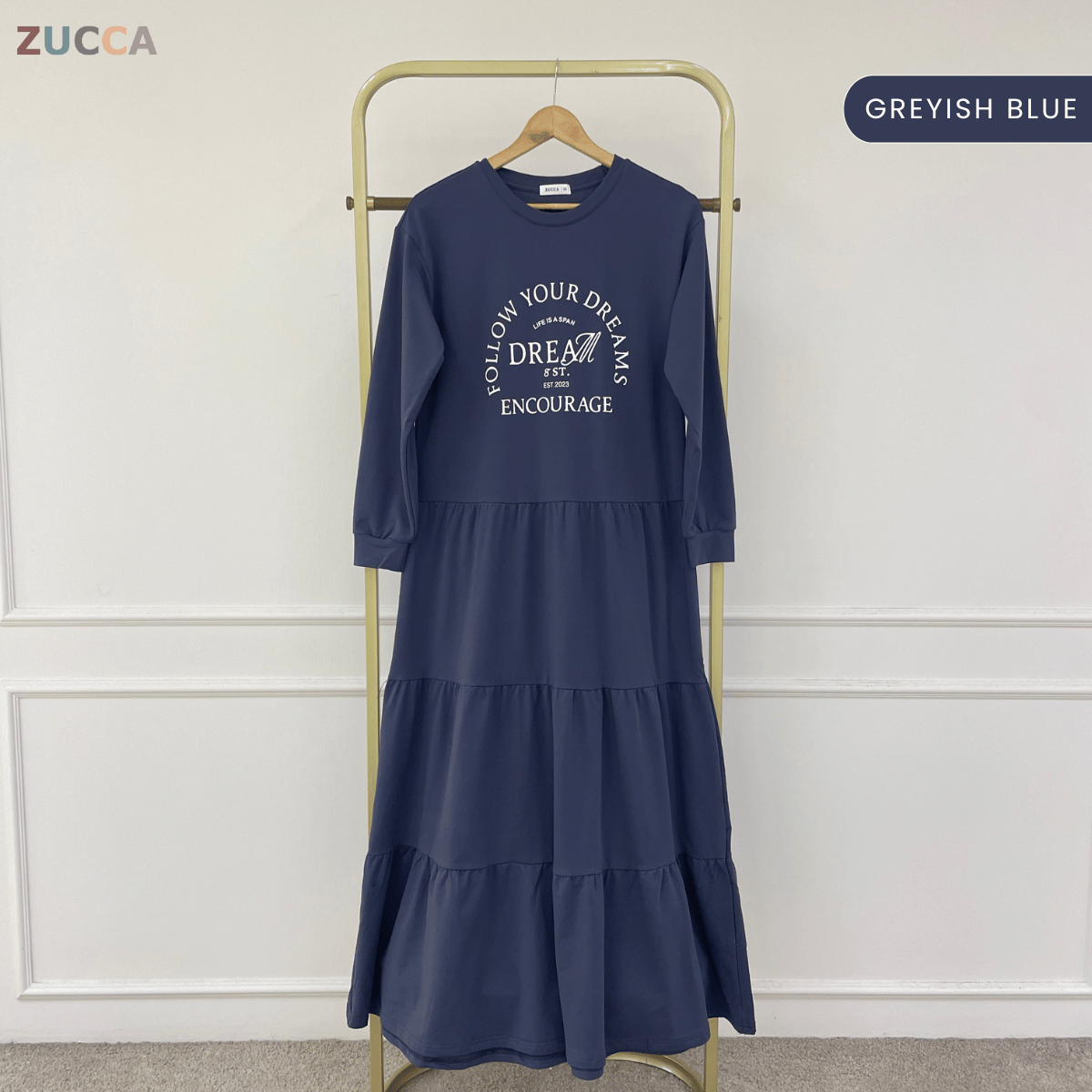 ZUCCA AISYA MODEST TIERED MAXI DRESS - MA168