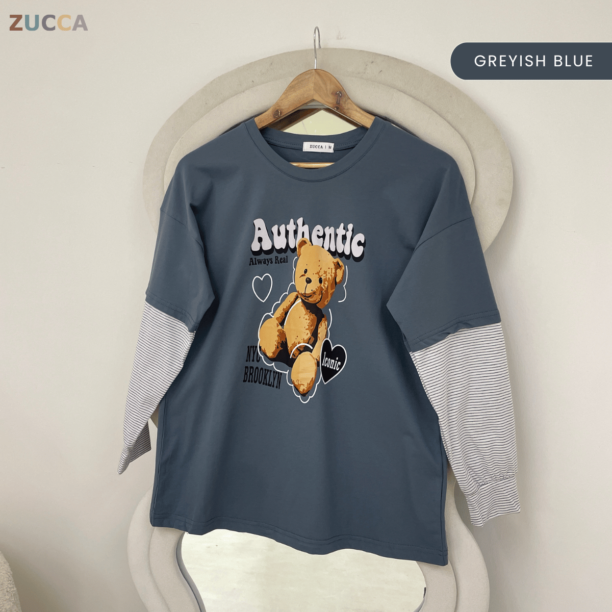 ZUCCA KAYLIE AUTHENTIC TEDDY GRAPHIC COTTON TEE - MA164