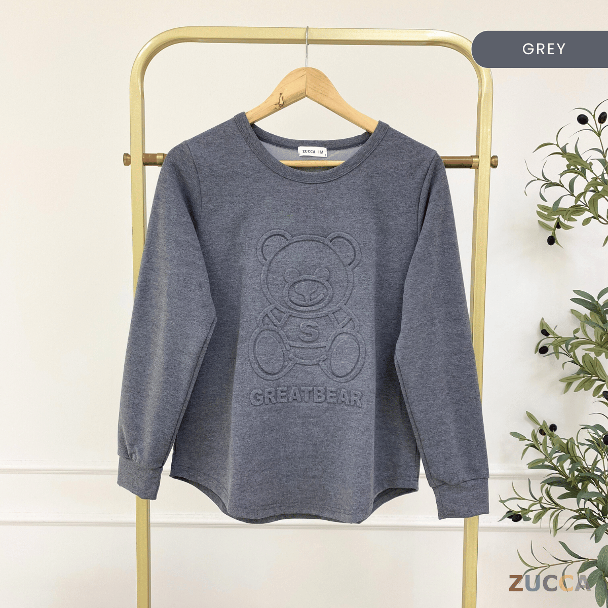 ZUCCA HERISA EMBOSSED VELVET CASUAL SHIRT BLOUSE - MA007