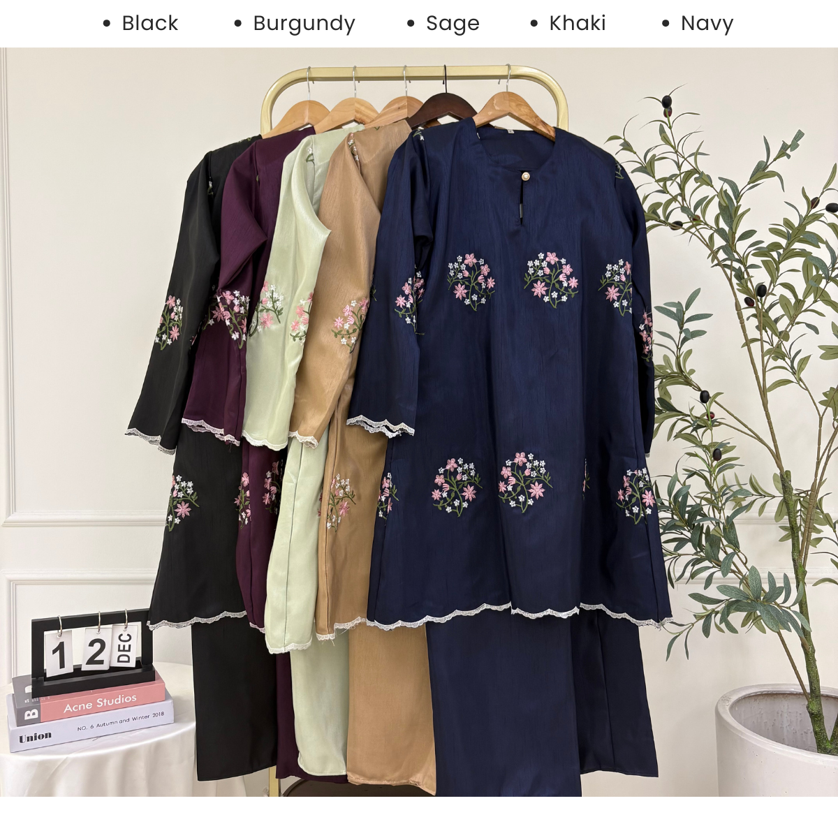 ZUCCA LADASYIA KURUNG EMBROIDERY PERMIUM SHANTOONG SILK - H033