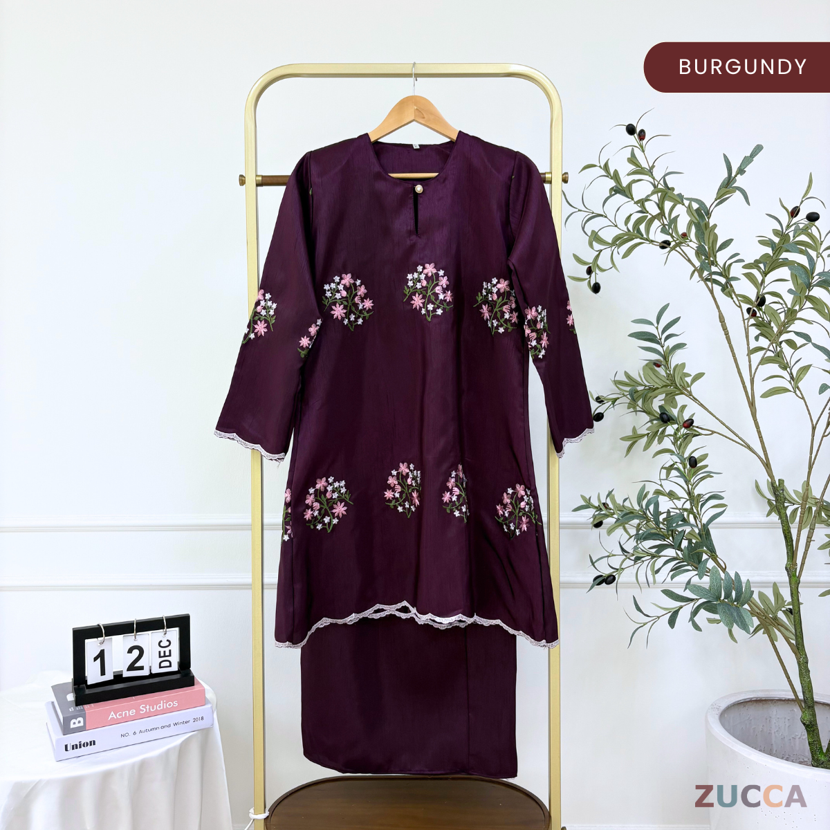 ZUCCA LADASYIA KURUNG EMBROIDERY PERMIUM SHANTOONG SILK - H033