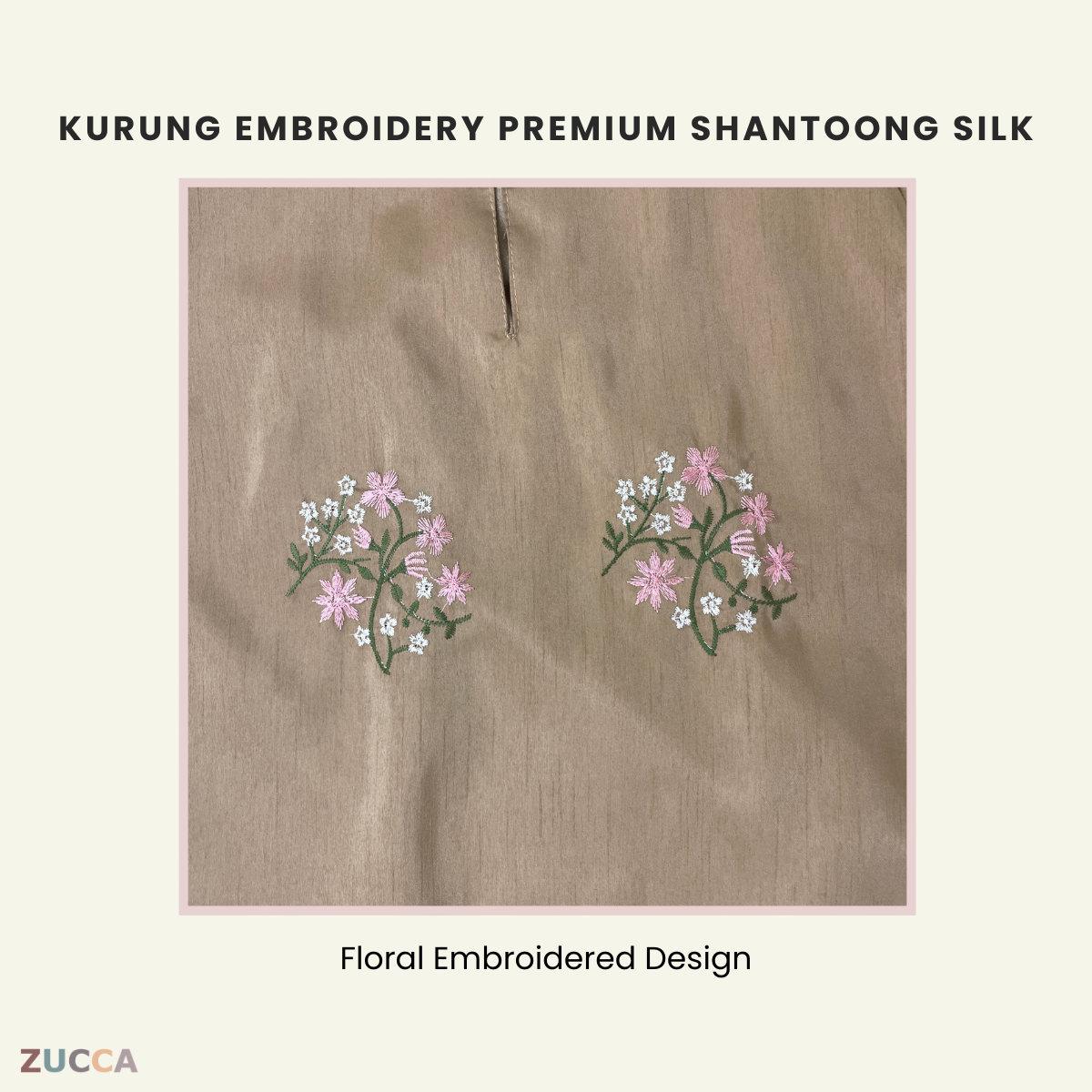 ZUCCA LADASYIA KURUNG EMBROIDERY PERMIUM SHANTOONG SILK - H033