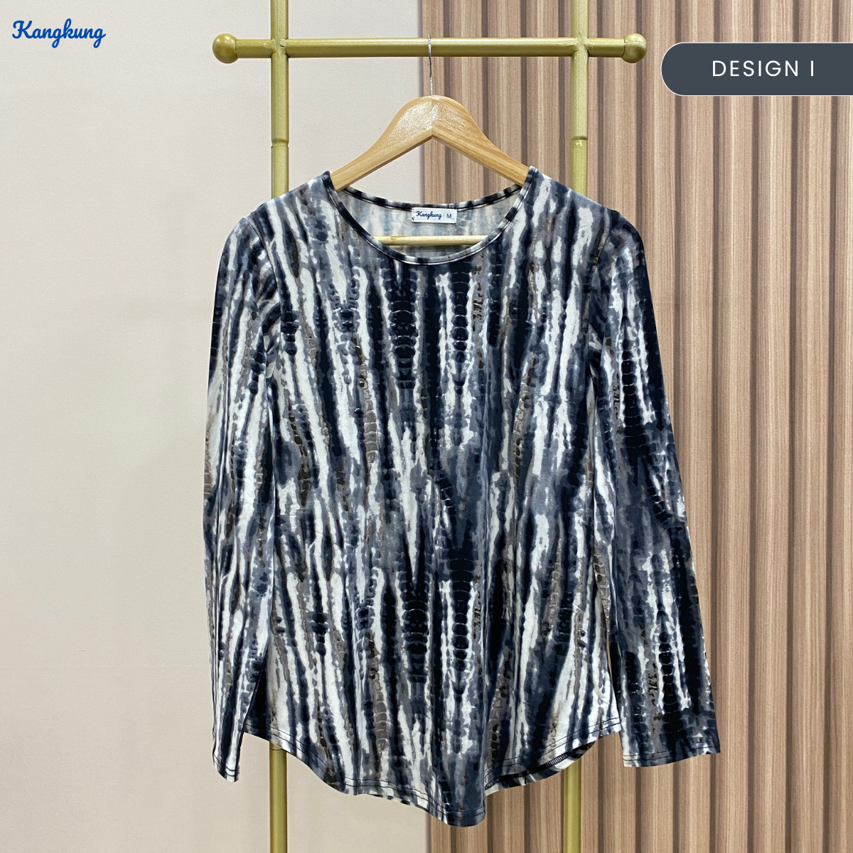 KANGKUNG MAZNA BLOUSE KASUAL WANITA CORAK GRAFIK – KK100