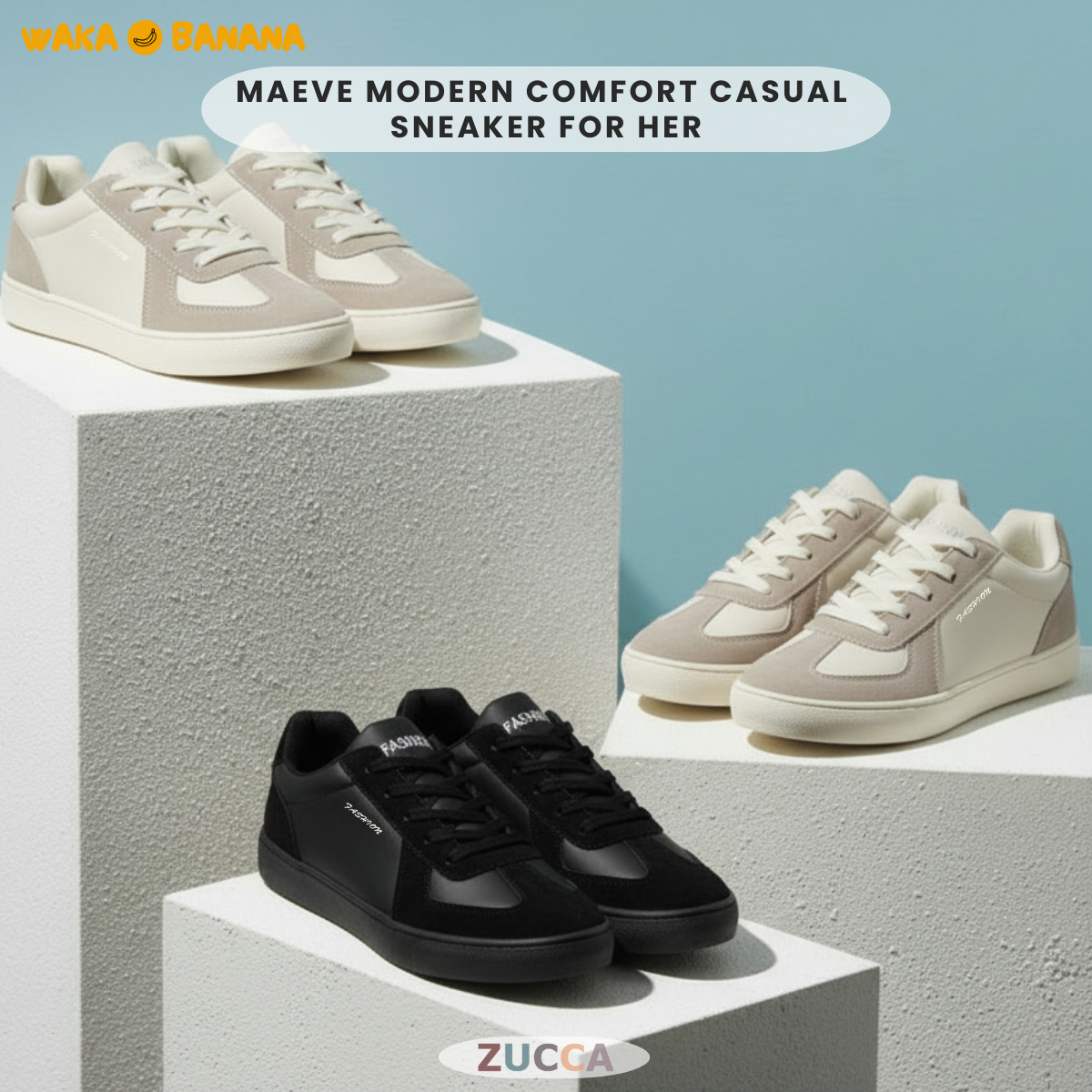 WAKA BANANA MAEVE MODERN COMFORT CASUAL SNEAKER FOR HER - JQW001