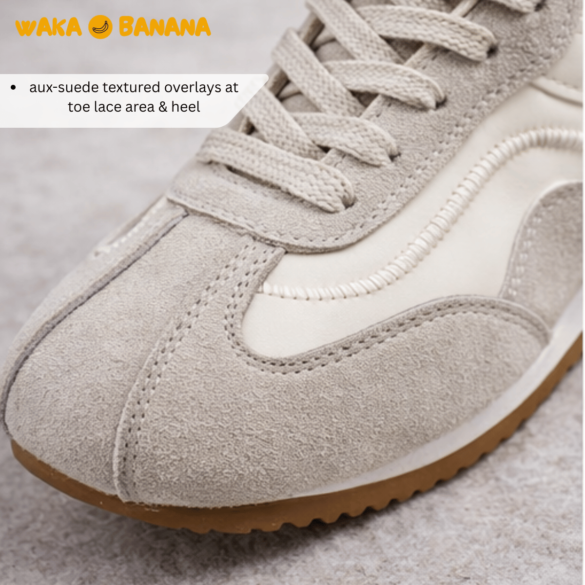 WAKA BANANA WOMEN RETRO MINIMALIST LIFESTYLE SNEAKERS - JQW002