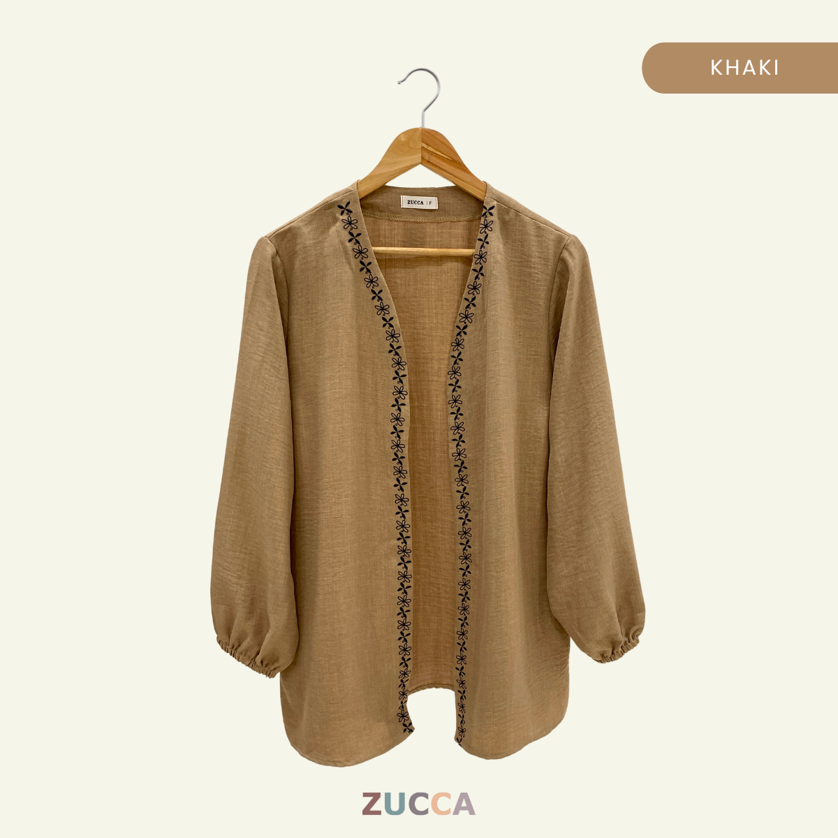 ZUCCA ESKA COTTON EMBROIDERY LONG CARDIGAN - DM201