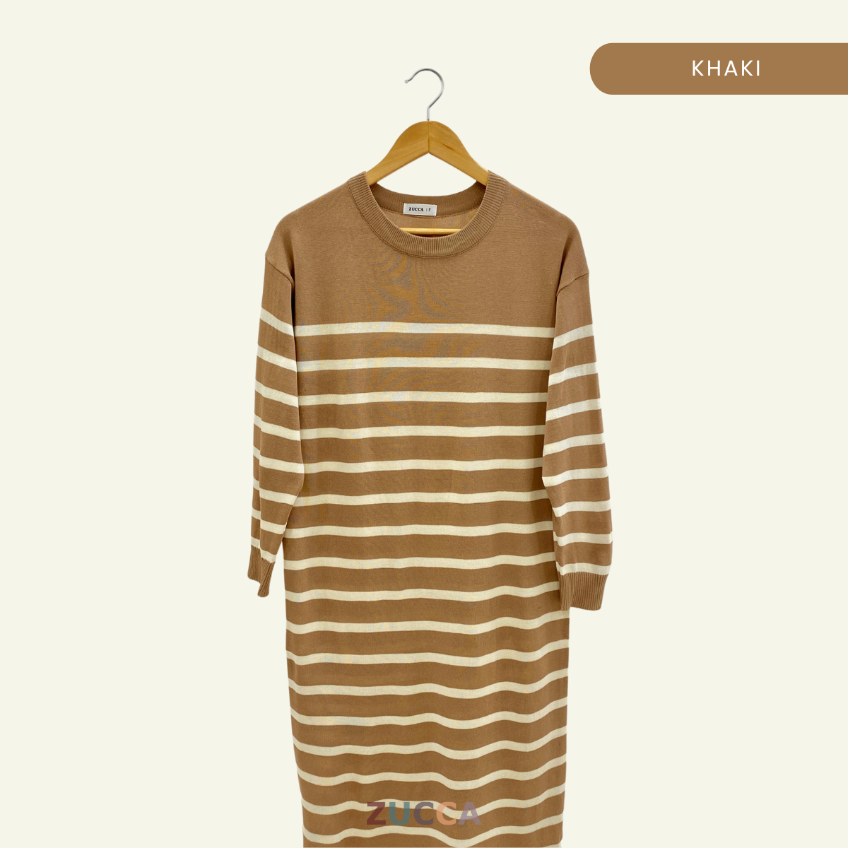 ZUCCA HAURA KNITWEAR DRESS STRIPE WOMEN - DM226 KOREAN STYLE