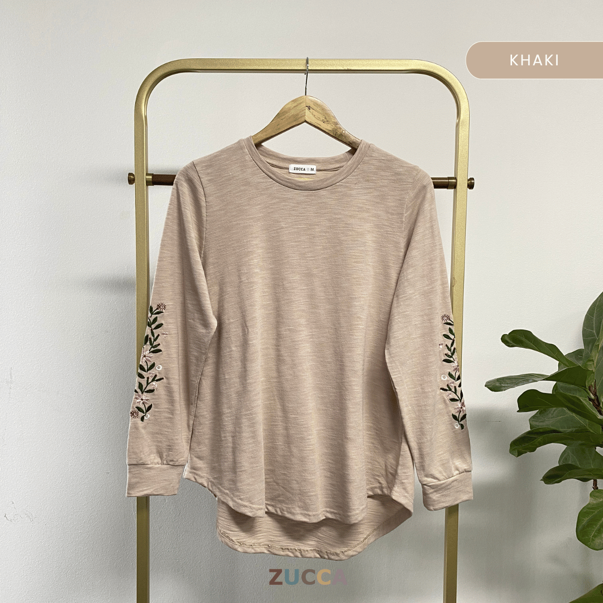 ZUCCA STARLY KEMEJA KASUAL DENGAN LENGAN BERSULAM BUNGA - MA035