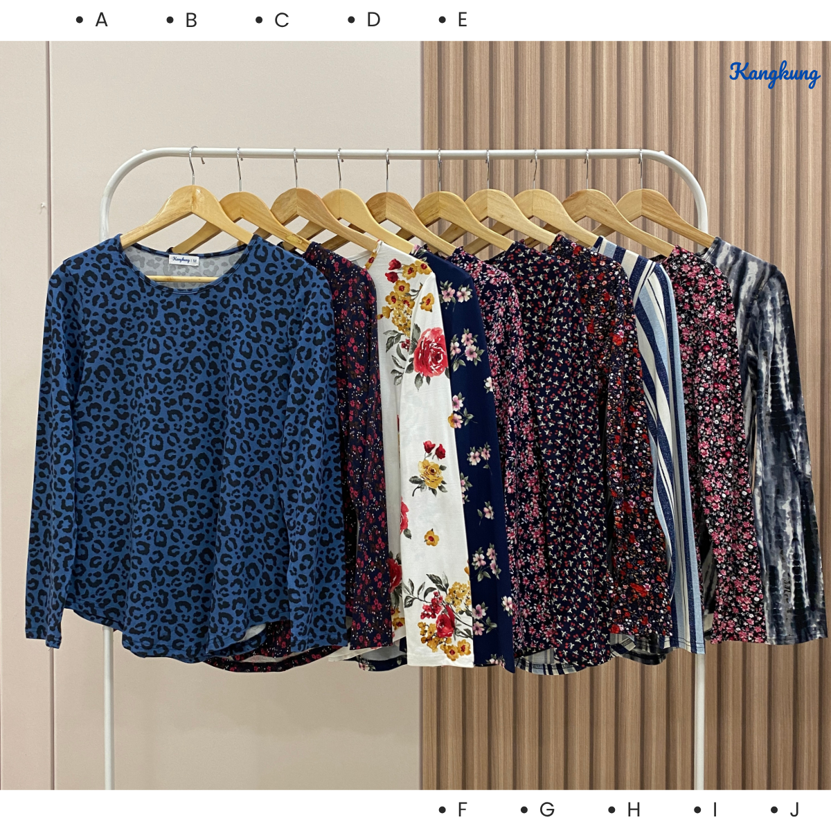 KANGKUNG MAZNA BLOUSE KASUAL WANITA CORAK GRAFIK – KK100