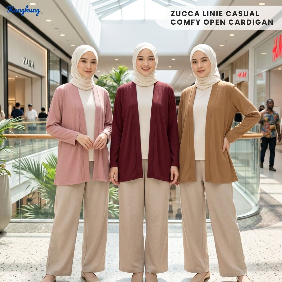 KANGKUNG LINIE KARDIGAN TERBUKA KASUAL & SELESA – KK103