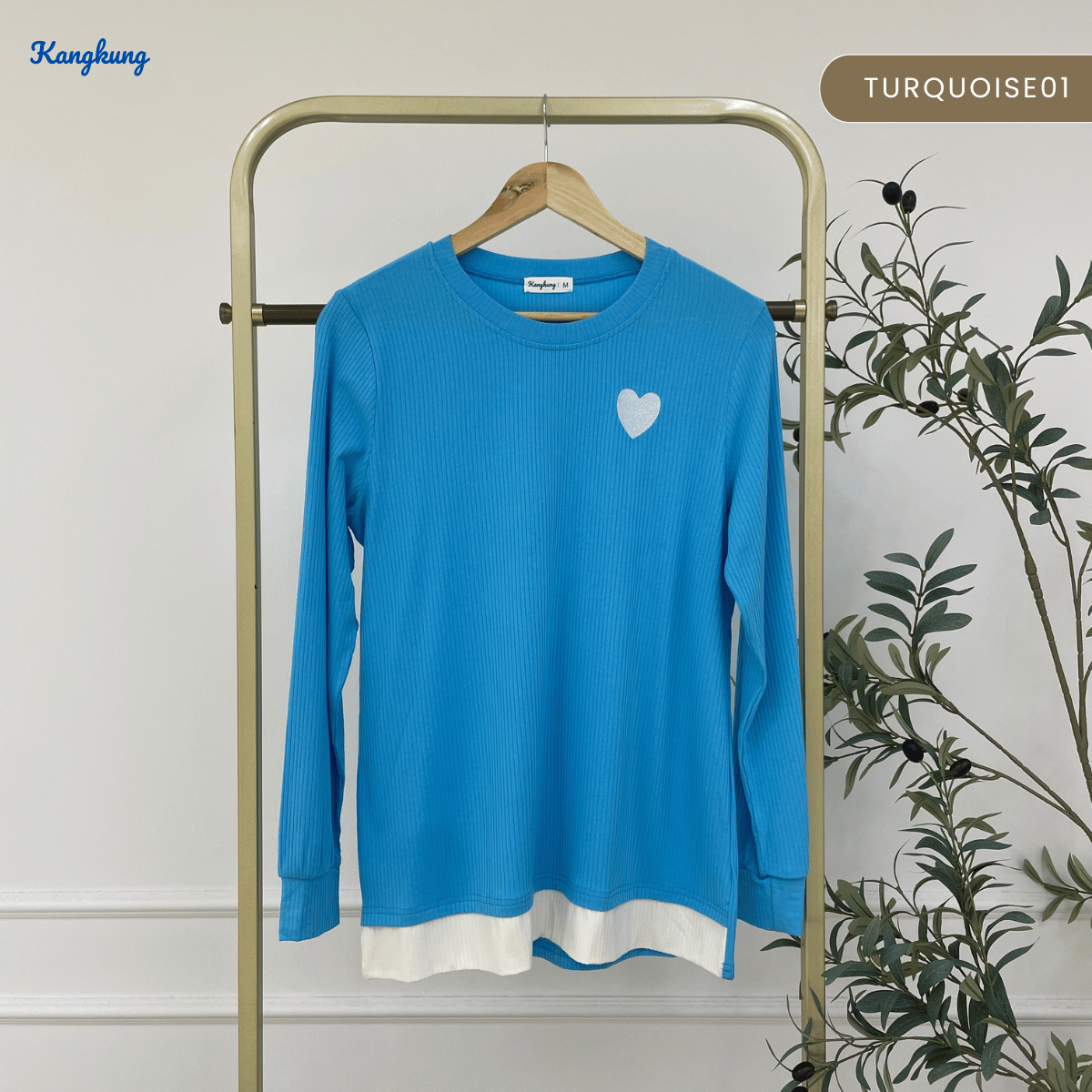 KANGKUNG ILANA BLOUSE RIBBED KASUAL YANG SELESA - KK104