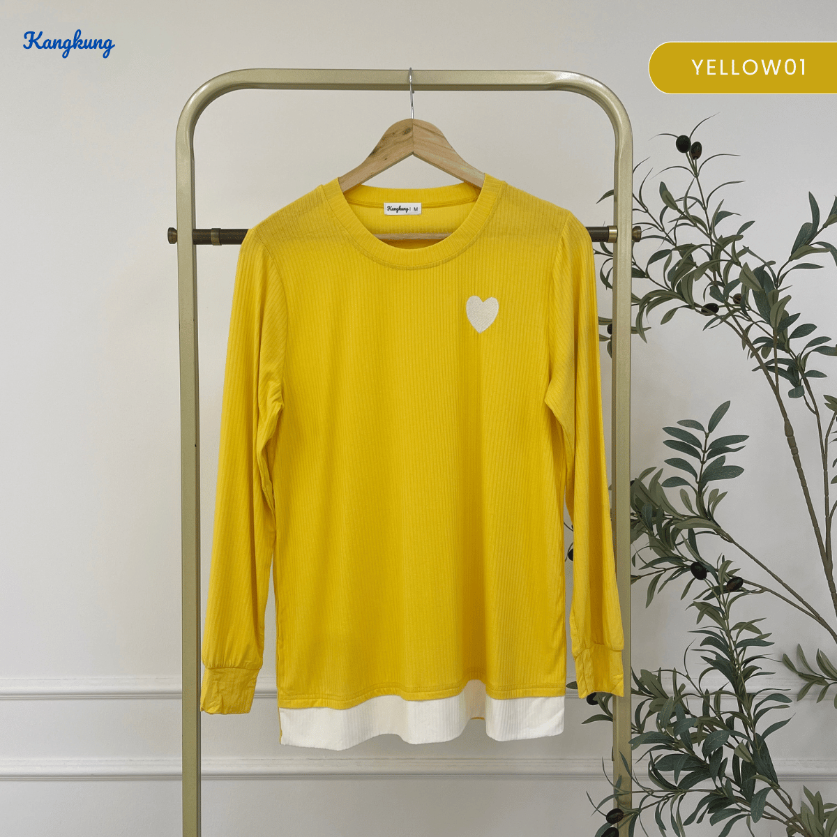 KANGKUNG ILANA BLOUSE RIBBED KASUAL YANG SELESA - KK104