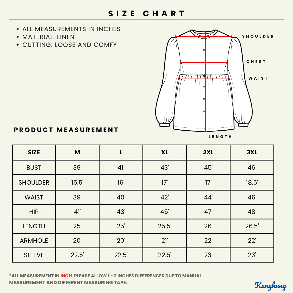 KANGKUNG FIRZA BLOUSE WANITA CORAK BUNGA – KK105