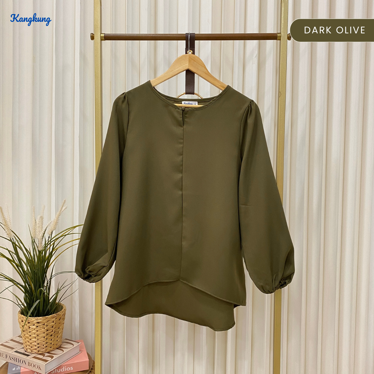 KANGKUNG MEIKA BLOUS KASUAL WANITA CREPE LEMBUT – KK110