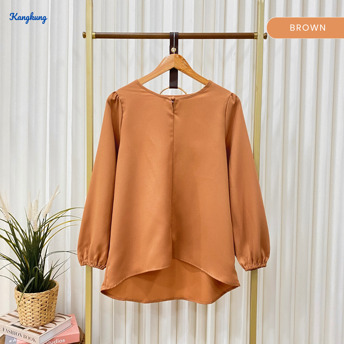 KANGKUNG MEIKA BLOUS KASUAL WANITA CREPE LEMBUT – KK110