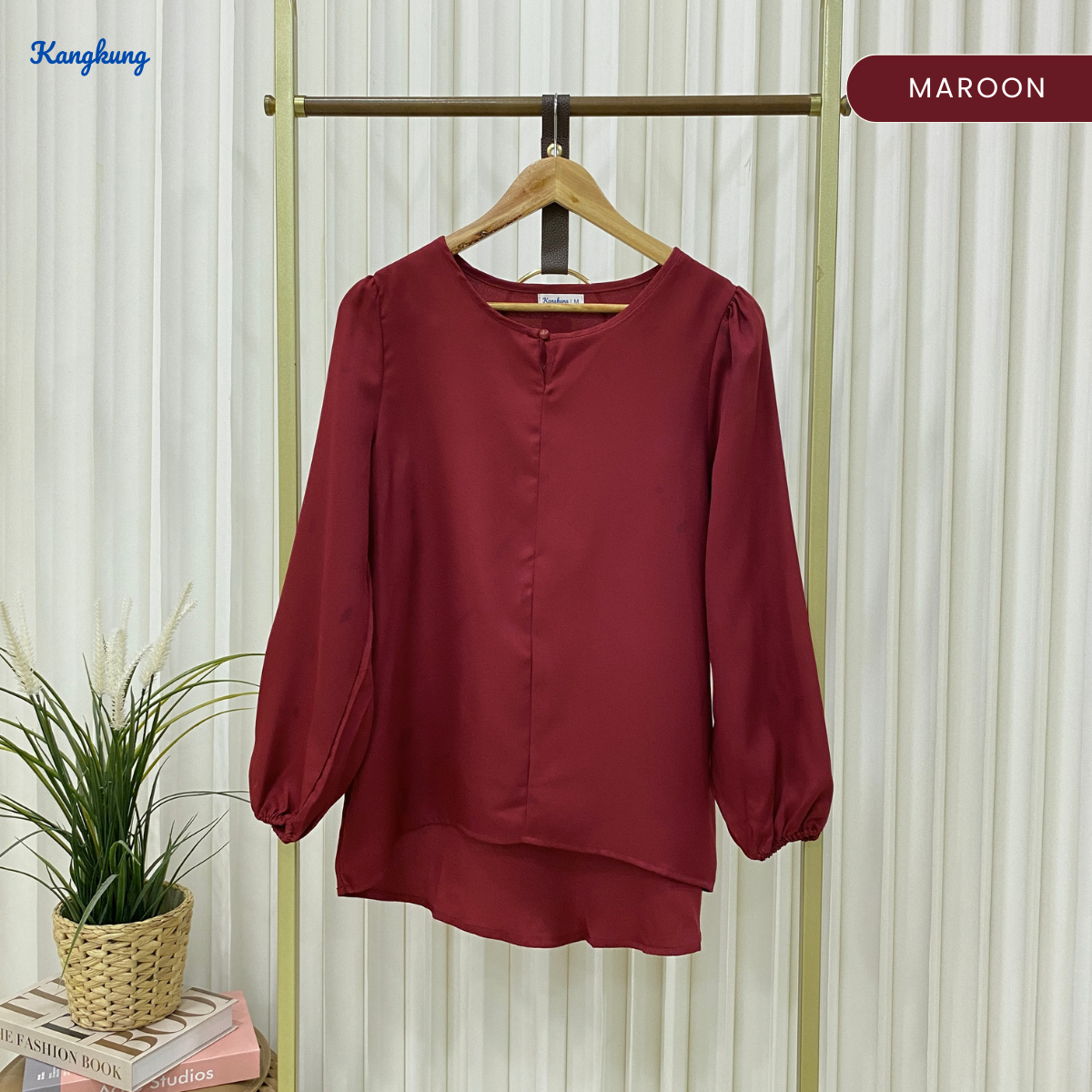 KANGKUNG MEIKA BLOUS KASUAL WANITA CREPE LEMBUT – KK110