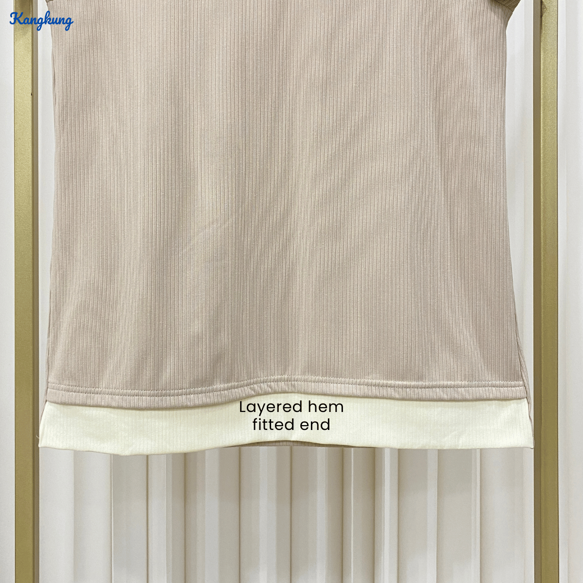 KANGKUNG ILANA BLOUSE RIBBED KASUAL YANG SELESA - KK104