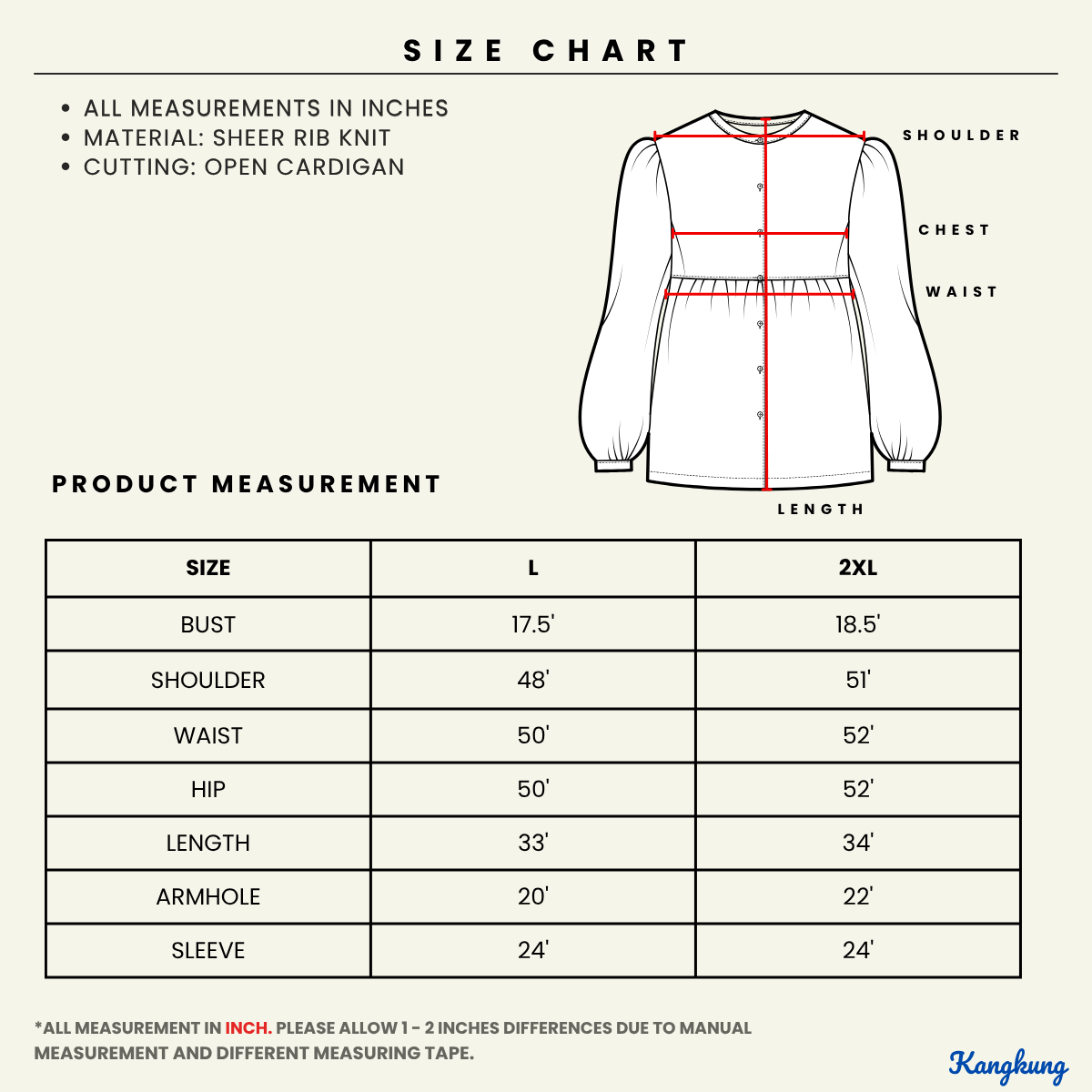 KANGKUNG EVITA CARDIGAN BUKA RIB KNIT – KK114