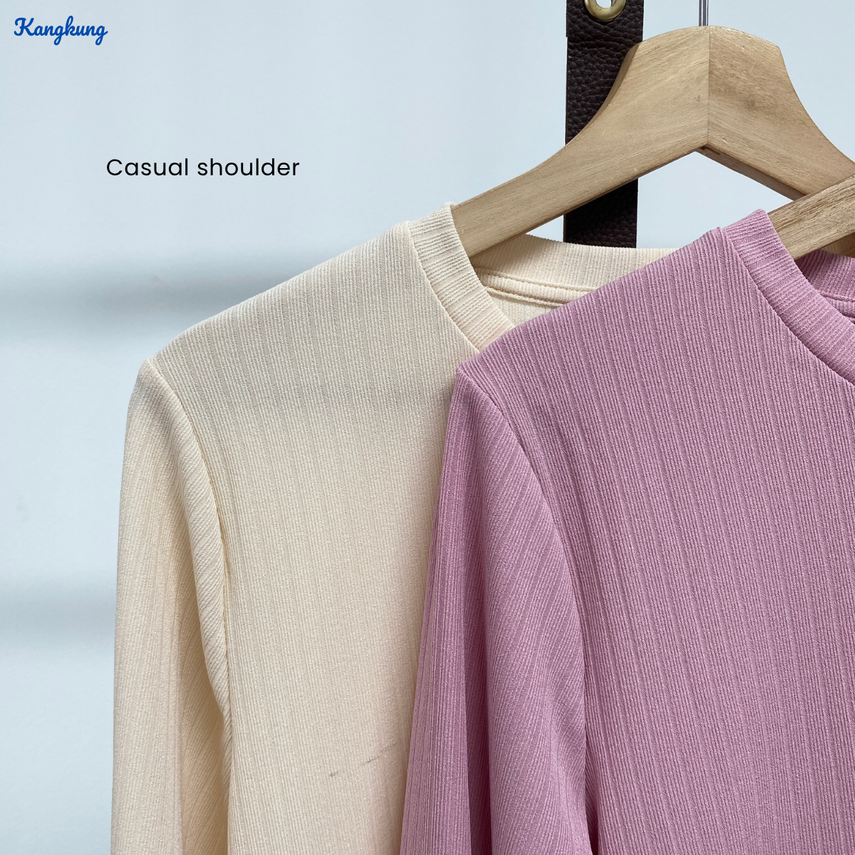 KANGKUNG AYU BLOUSE KASUAL MODEN RIBBED KNIT - KK118