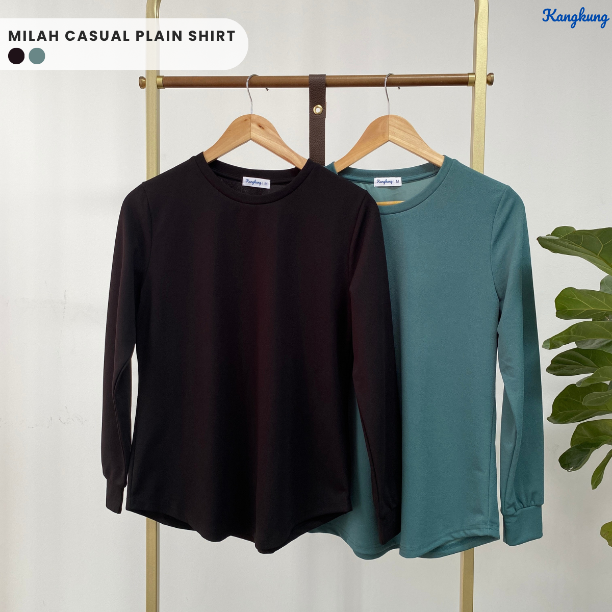 KANGKUNG MILAH CASUAL PLAIN SHIRT - KK119