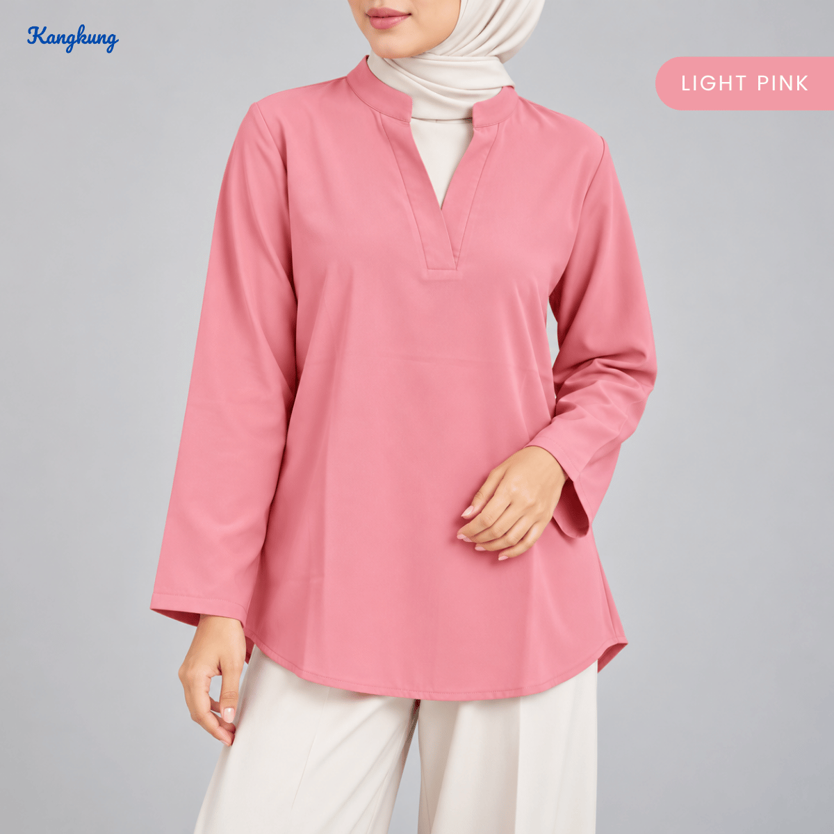 KANGKUNG MARISA KASUAL WOMEN PLAIN BLOUSE LONG SLEEVE - KK121