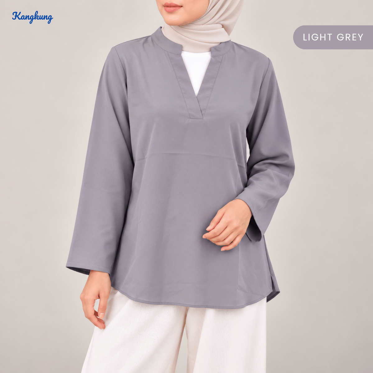 KANGKUNG MARISA KASUAL WOMEN PLAIN BLOUSE LONG SLEEVE - KK121