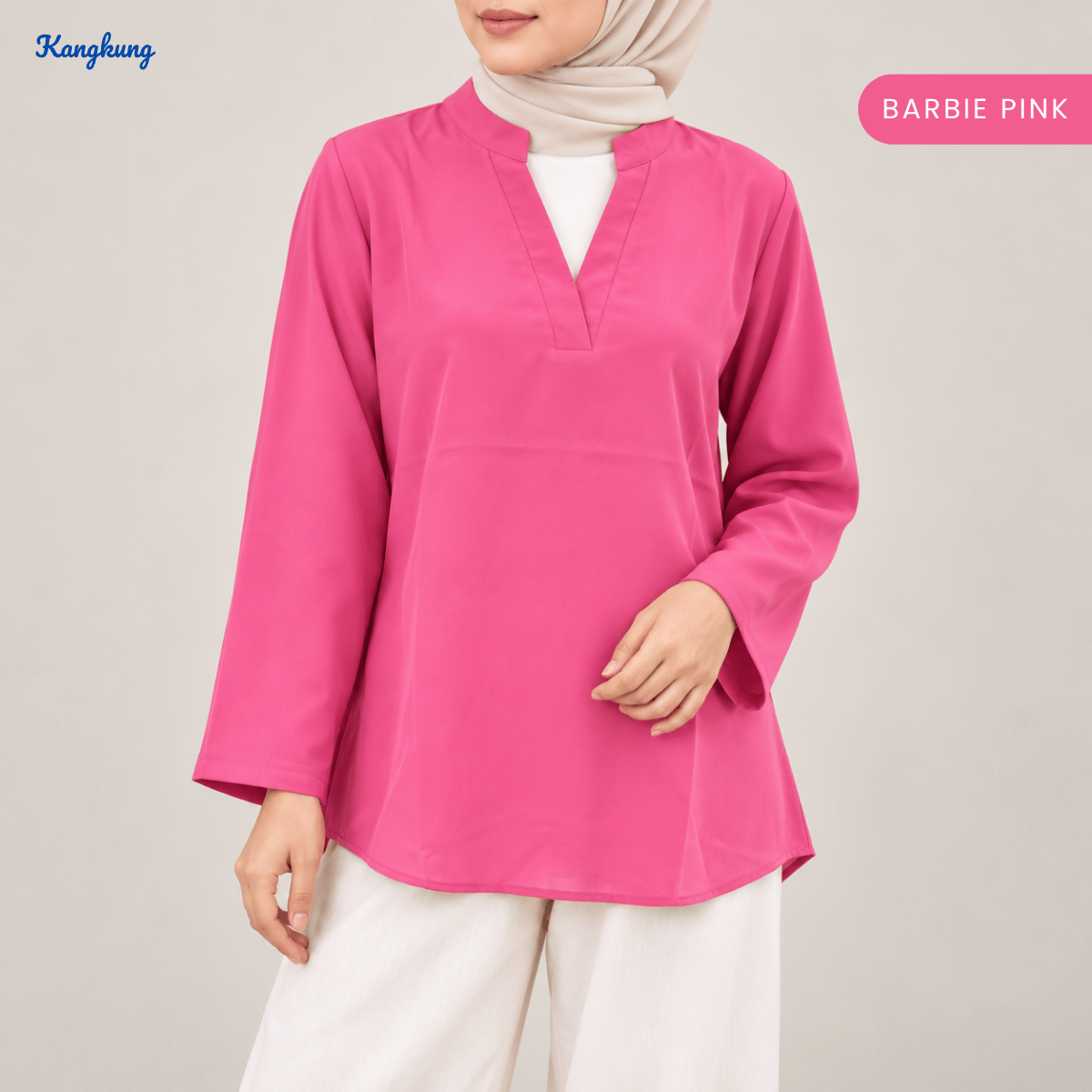 KANGKUNG MARISA KASUAL WOMEN PLAIN BLOUSE LONG SLEEVE - KK121