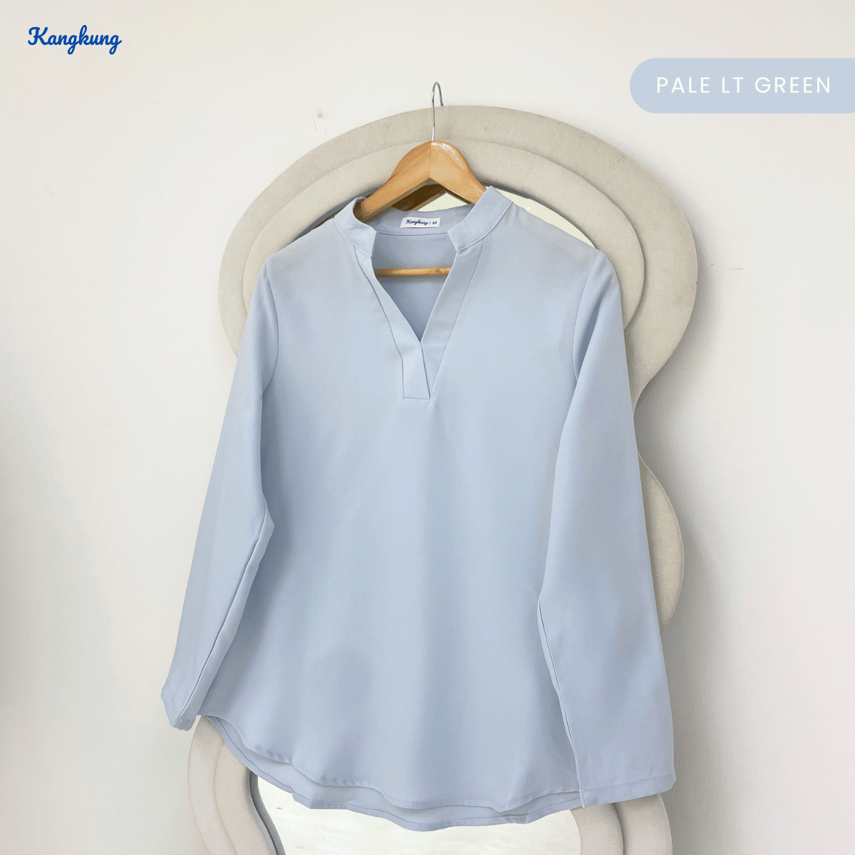 KANGKUNG MUNA KASUAL WOMEN PLAIN BLOUSE LONG SLEEVE - KK121
