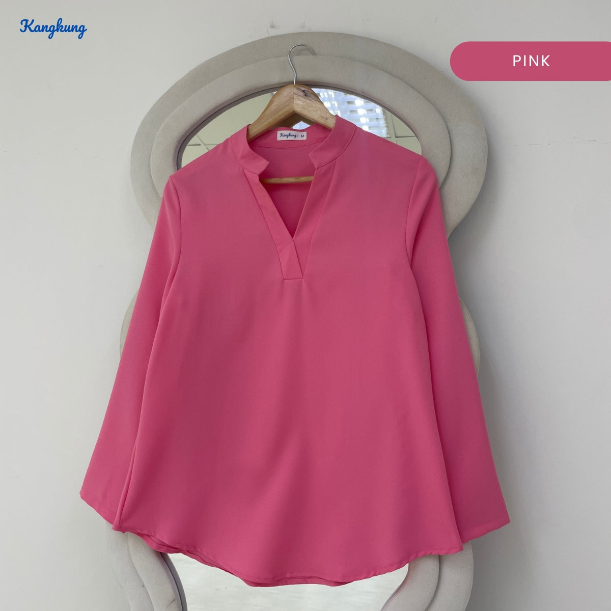 KANGKUNG MARISA KASUAL WOMEN PLAIN BLOUSE LONG SLEEVE - KK121