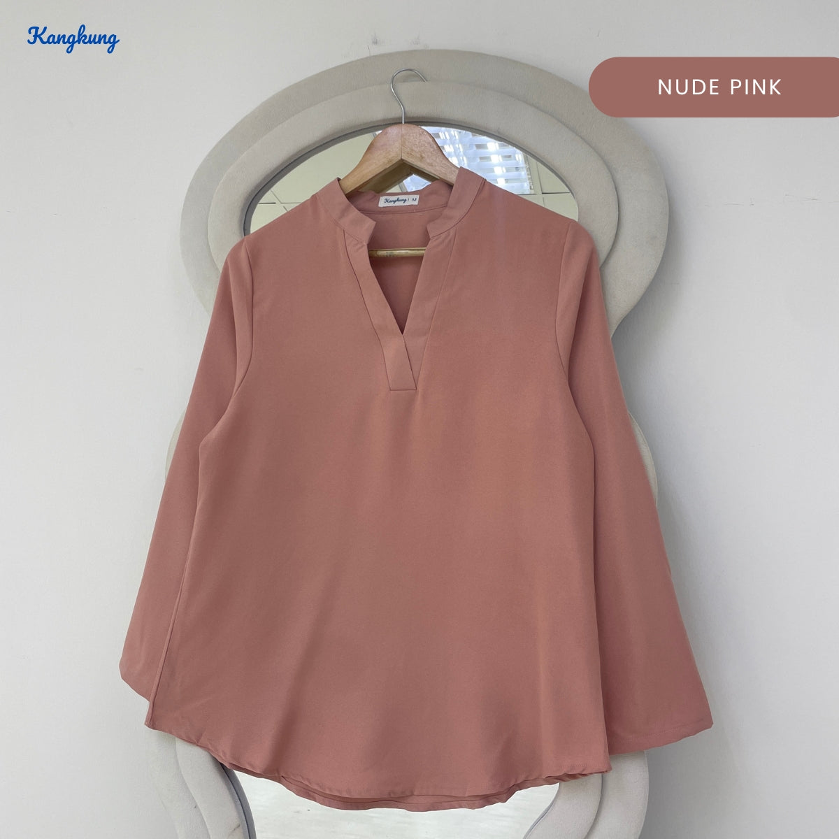 KANGKUNG MARISA KASUAL WOMEN PLAIN BLOUSE LONG SLEEVE - KK121