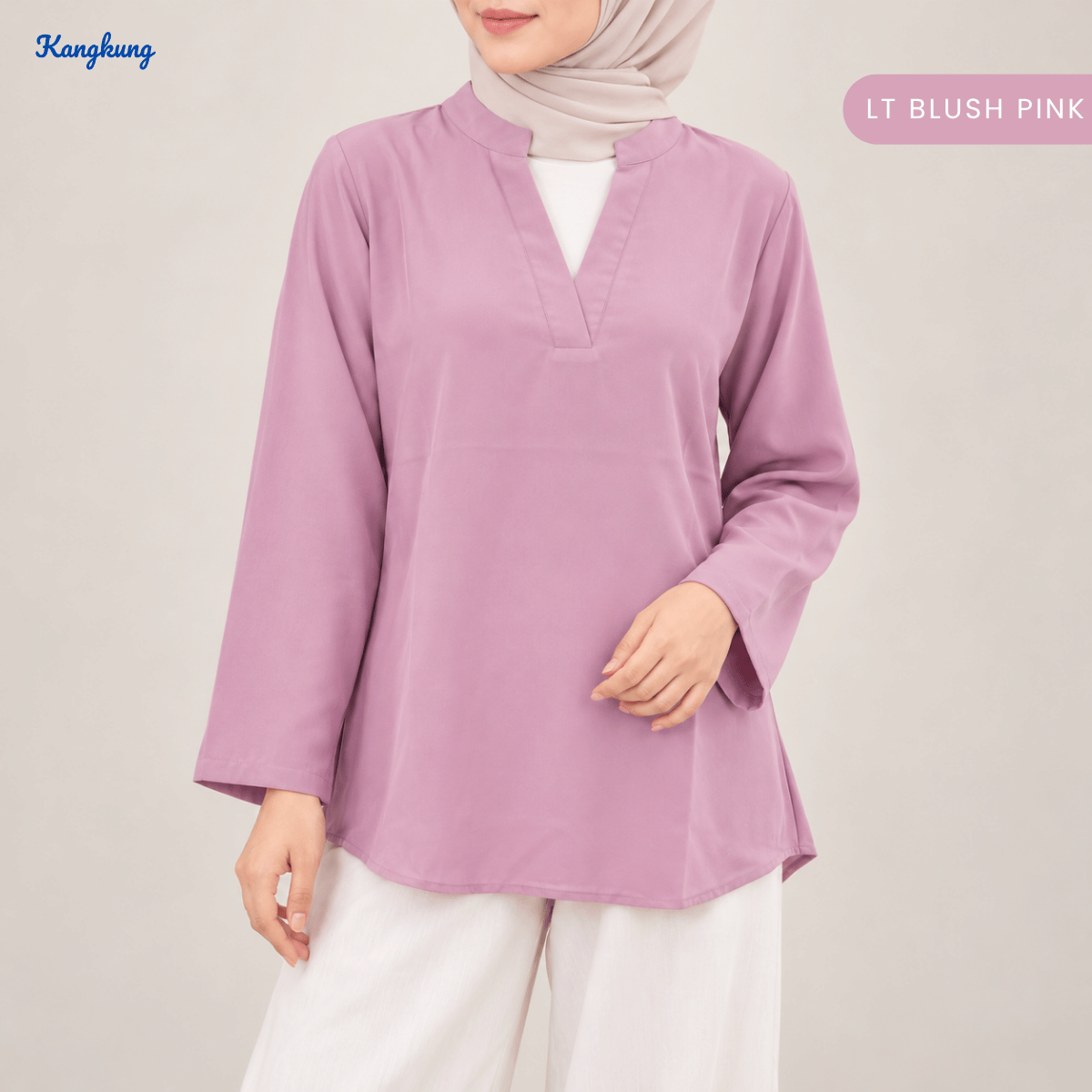 KANGKUNG MARISA KASUAL WOMEN PLAIN BLOUSE LONG SLEEVE - KK121