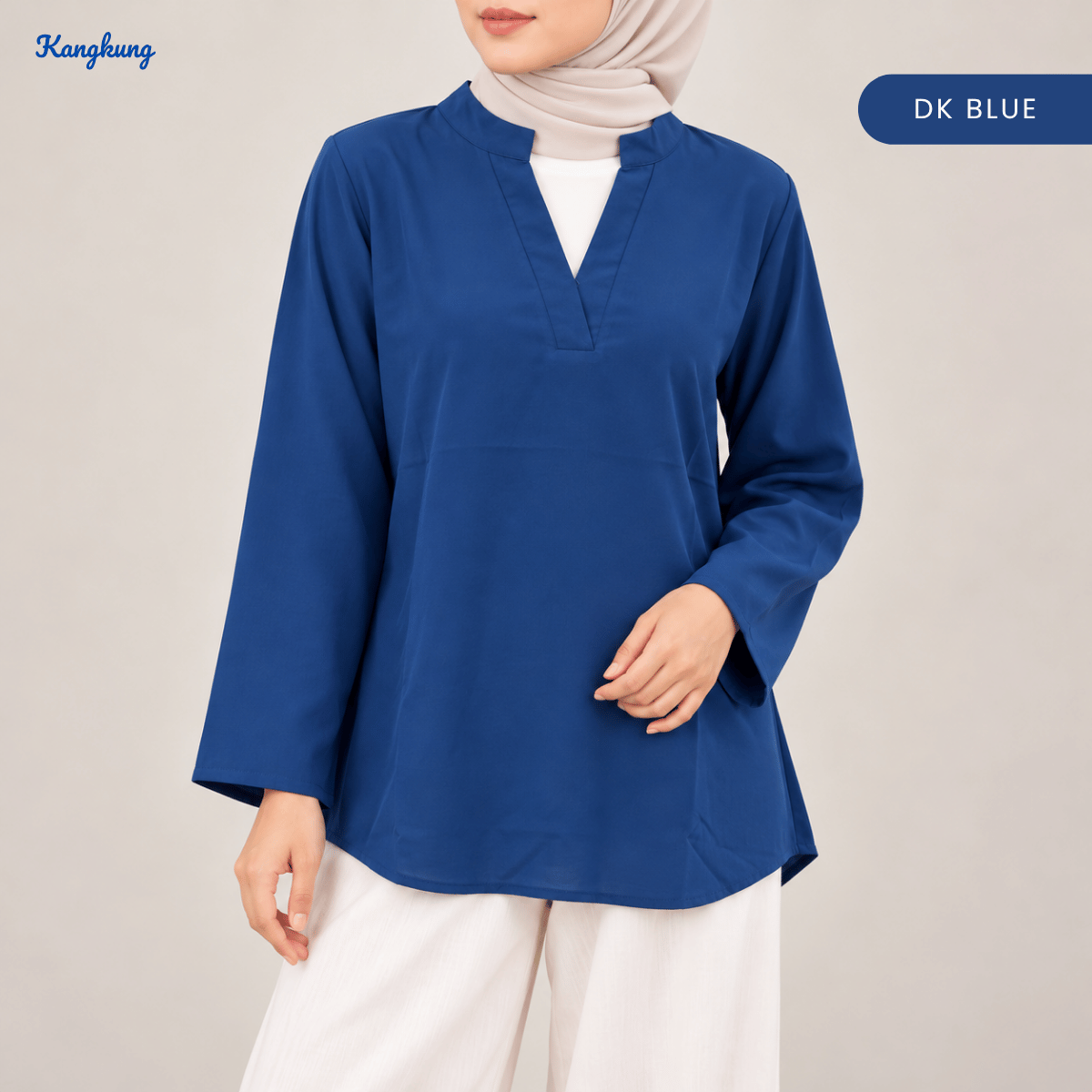 KANGKUNG MARISA KASUAL WOMEN PLAIN BLOUSE LONG SLEEVE - KK121