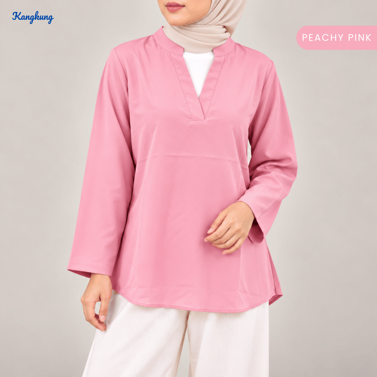 KANGKUNG MARISA KASUAL WOMEN PLAIN BLOUSE LONG SLEEVE - KK121