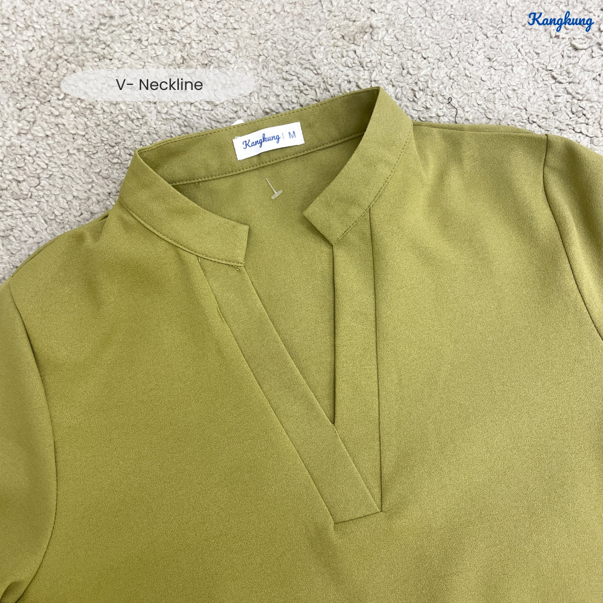 KANGKUNG MUNA KASUAL WOMEN PLAIN BLOUSE LONG SLEEVE - KK121