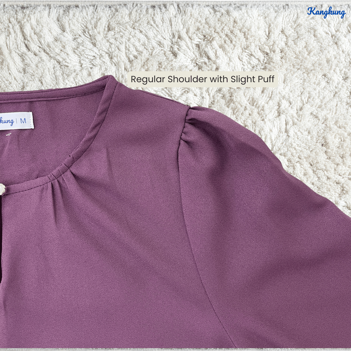 KANGKUNG MARYAM ELEGANT PUFF SLEEVE MODEST BLOUSE - KK122