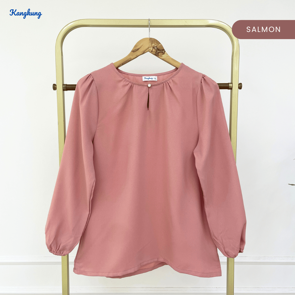 KANGKUNG MARYAM ELEGANT PUFF SLEEVE MODEST BLOUSE - KK122