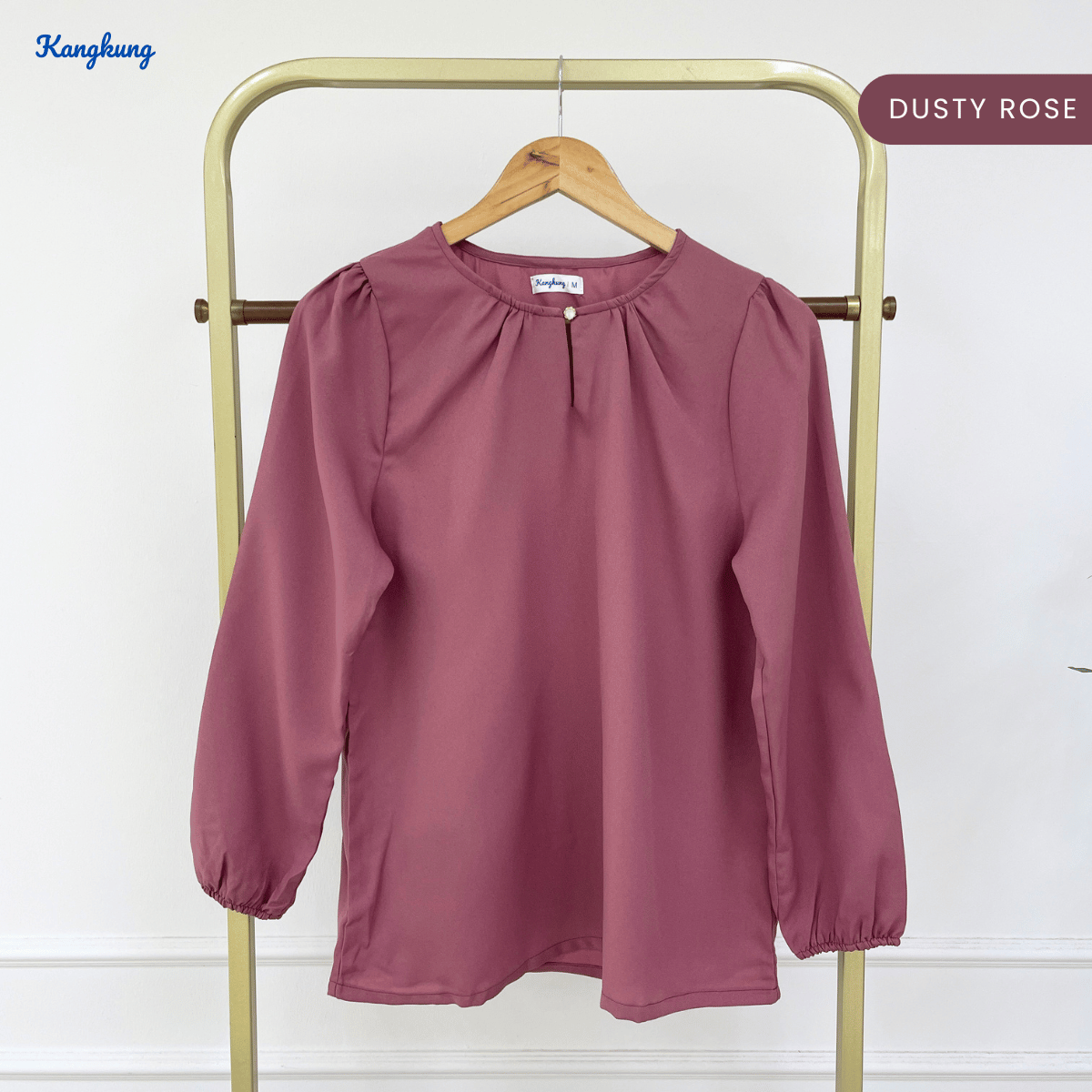 KANGKUNG MARYAM ELEGANT PUFF SLEEVE MODEST BLOUSE - KK122