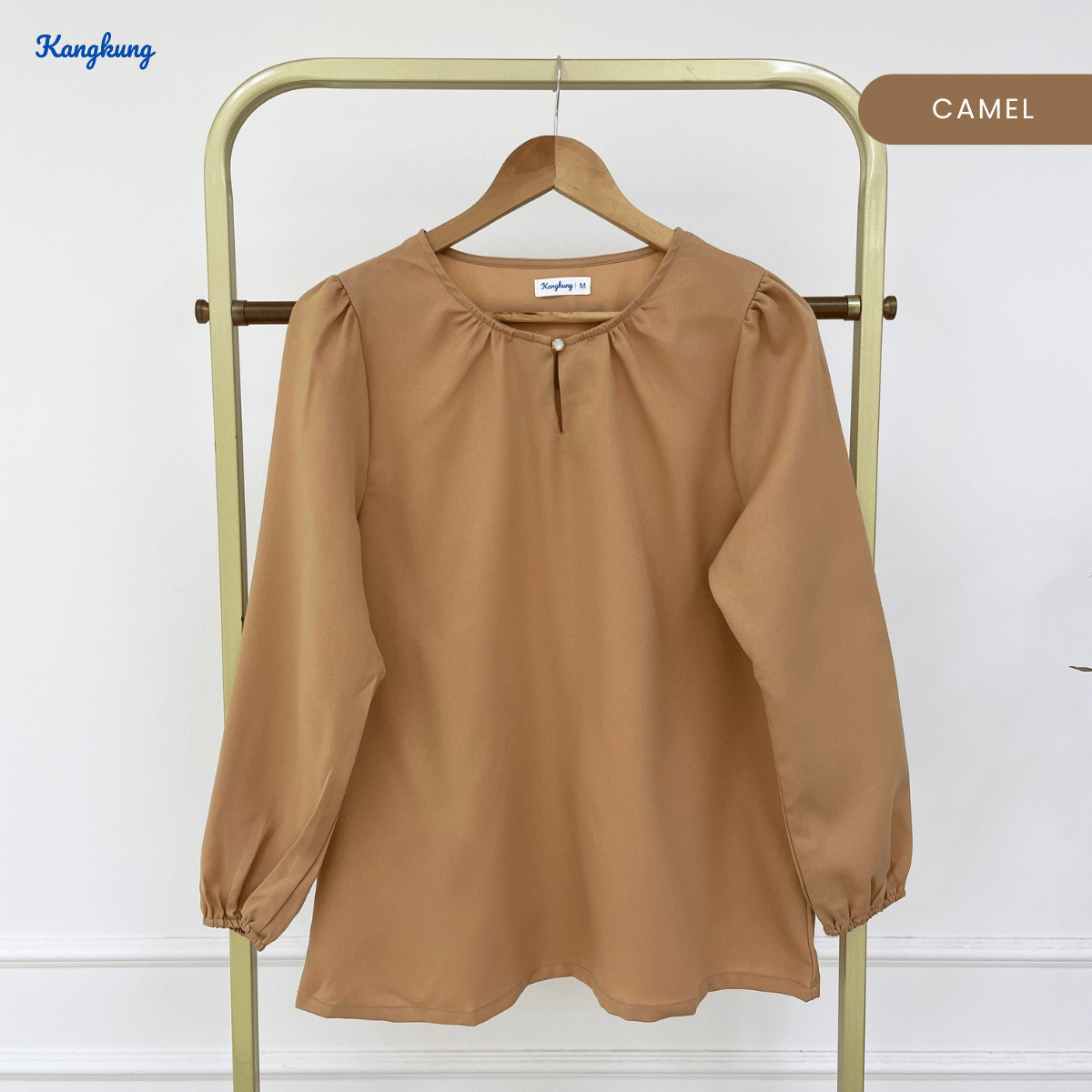 KANGKUNG MARYAM ELEGANT PUFF SLEEVE MODEST BLOUSE - KK122