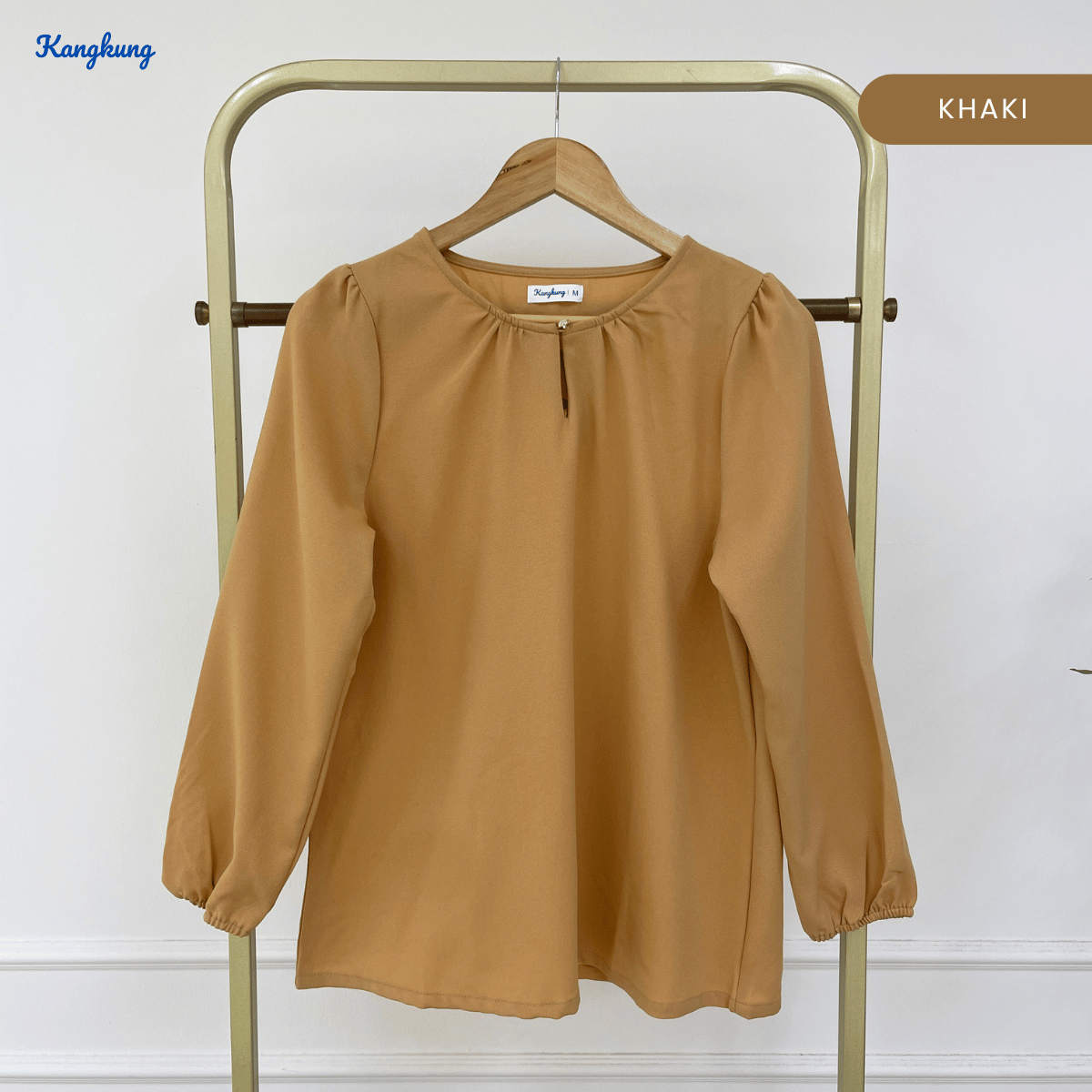 KANGKUNG MARYAM ELEGANT PUFF SLEEVE MODEST BLOUSE - KK122