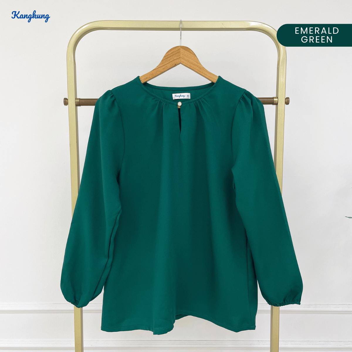 KANGKUNG MARYAM ELEGANT PUFF SLEEVE MODEST BLOUSE - KK122
