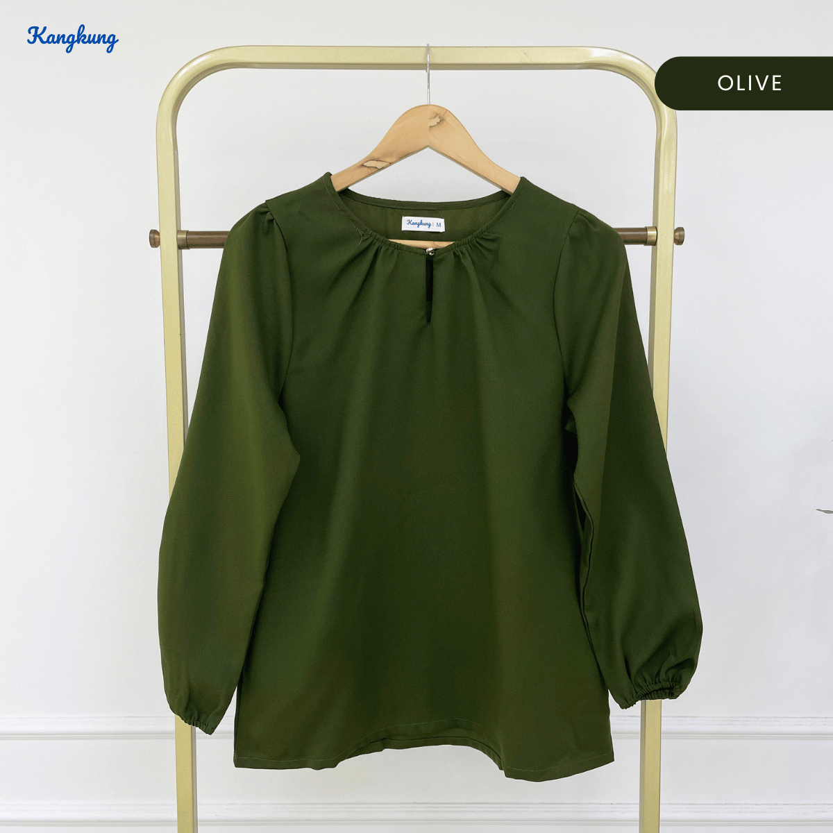KANGKUNG MARYAM ELEGANT PUFF SLEEVE MODEST BLOUSE - KK122